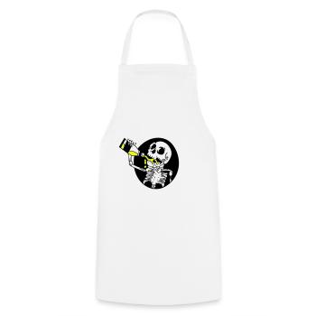 Beer Skeleton - Cooking Apron - white - Front - AI Model Male 185 dark (185cm)
