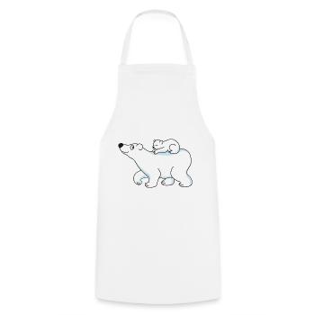 Niedlicher Lustiger Cooler Baby Eisbär Winter - Kochschürze - Weiß - Vorne - AI Model Male 185 dark (185cm)