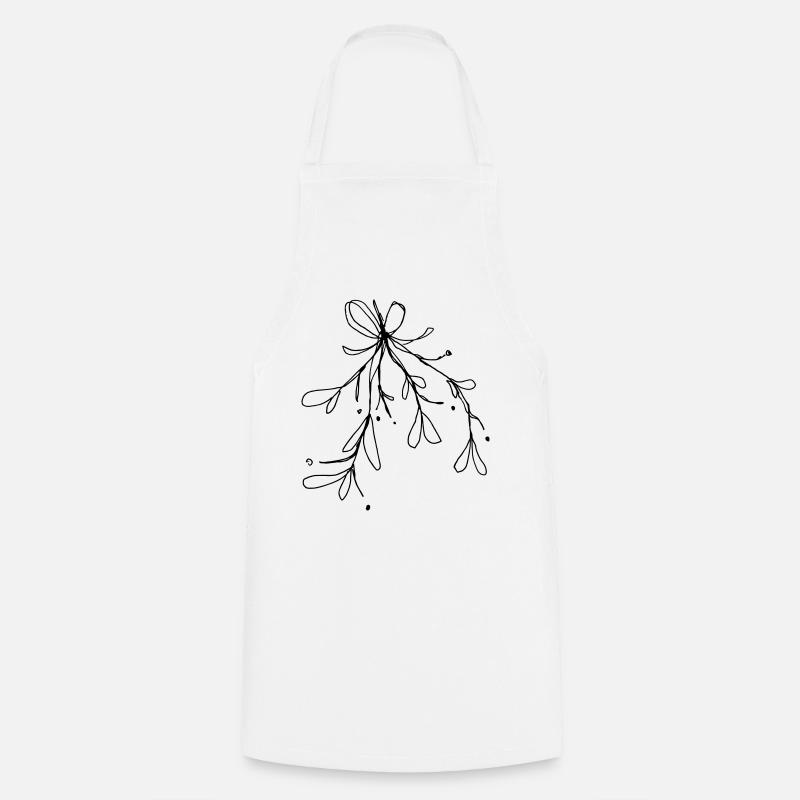 mistletoe - Cooking Apron - white