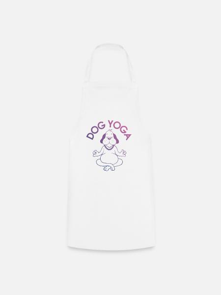Yoga – Shirt Hundeyoga Fitness Sport Geschenk - Kochschürze - Weiß
