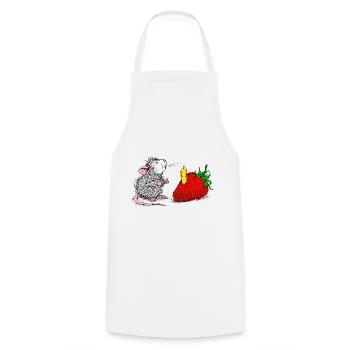 Rat et anniversaire - Tablier de cuisine - blanc - Devant - AI Model Male 185 dark (185cm)