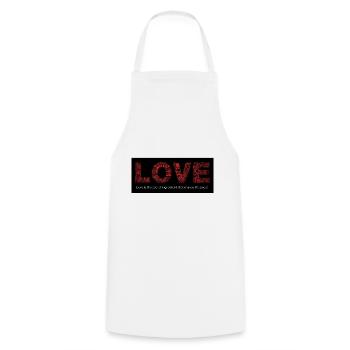 Love, the secret ingredient that makes life sweet - Kochschürze - Weiß - Vorne - AI Model Male 185 dark (185cm)