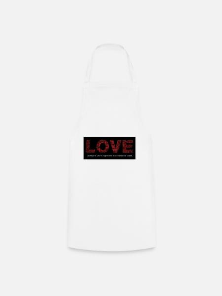Love, the secret ingredient that makes life sweet - Kochschürze - Weiß