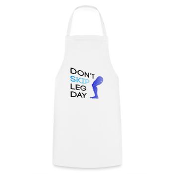 Gym Workout Gym Sport Training Legs - Cooking Apron - white - Front - AI Model Male 185 dark (185cm)