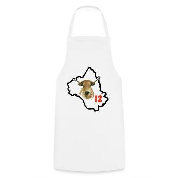 Aveyron in France - Cooking Apron - white - Front - AI Model Male 185 dark (185cm)