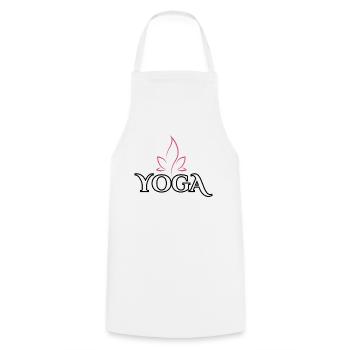 Yoga Zen Yin Yang Hommes Femmes - Tablier de cuisine - blanc - Devant - AI Model Male 185 dark (185cm)