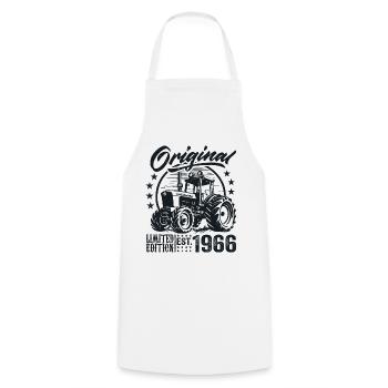 Original 1966 Birthday 1966 Farmer Tractor - Cooking Apron - white - Front - AI Model Male 185 dark (185cm)