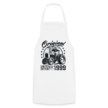 Original 1999 Birthday 1999 Farmer Tractor - Cooking Apron - white - Front - AI Model Male 185 dark (185cm)
