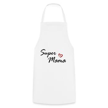 Super mom saying Mother's Day gift - Cooking Apron - white - Front - AI Model Male 185 dark (185cm)