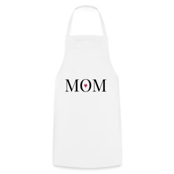 Mom / Mama / Mum - Cooking Apron - white - Front - AI Model Male 185 dark (185cm)