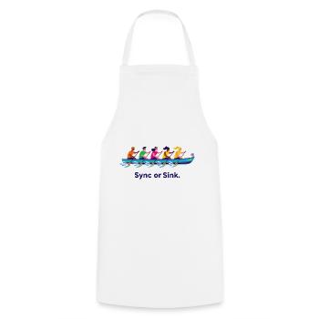 Dragon Boat Team - Cooking Apron - white - Front - AI Model Male 185 dark (185cm)
