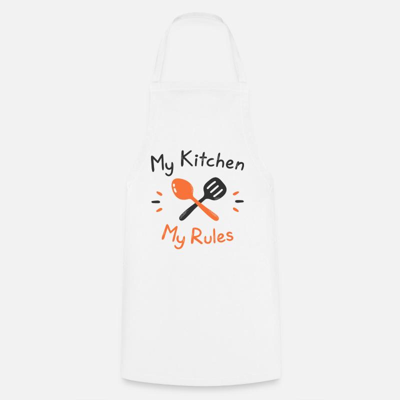 Tablier de cuisson My Kitchen My Rules Tablier de cuisine - Tablier de cuisine - blanc