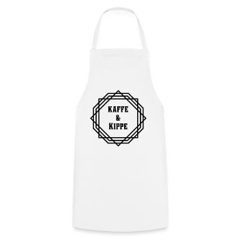 Kaffee Kippe - Bauarbeiter Frühstück Cooler Spruch - Kochschürze - Weiß - Vorne - AI Model Male 185 dark (185cm)