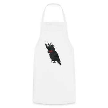 Digital illustration of a palm cockatoo - Cooking Apron - white - Front - AI Model Male 185 dark (185cm)