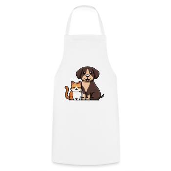 Funny friendship - Cooking Apron - white - Front - AI Model Male 185 dark (185cm)