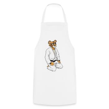 Be a Tiger - Cooking Apron - white - Front - AI Model Male 185 dark (185cm)