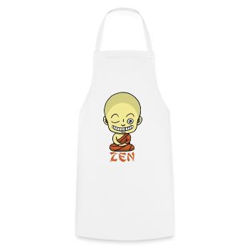 Yoga manga - Tablier de cuisine - blanc - Devant - AI Model Male 185 dark (185cm)