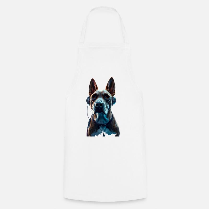 Doggo DJ - Cooking Apron - white