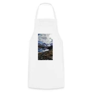 Schneebedeckte Berge - Kochschürze - Weiß - Vorne - AI Model Male 185 dark (185cm)