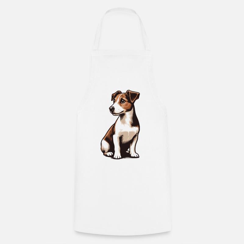 Jack Russell Terrier - Kochschürze - Weiß