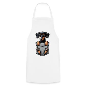 Dachshund Dog Dachshund Breeder Dachshund Lover Dachshund - Cooking Apron - white - Front - AI Model Male 185 dark (185cm)