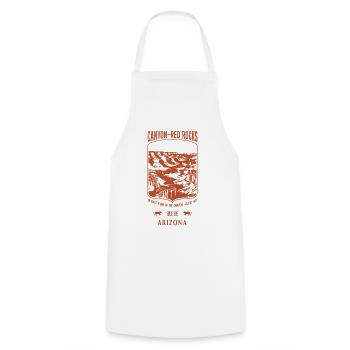 Arizona Sand Canyon - Cooking Apron - white - Front - AI Model Male 185 dark (185cm)