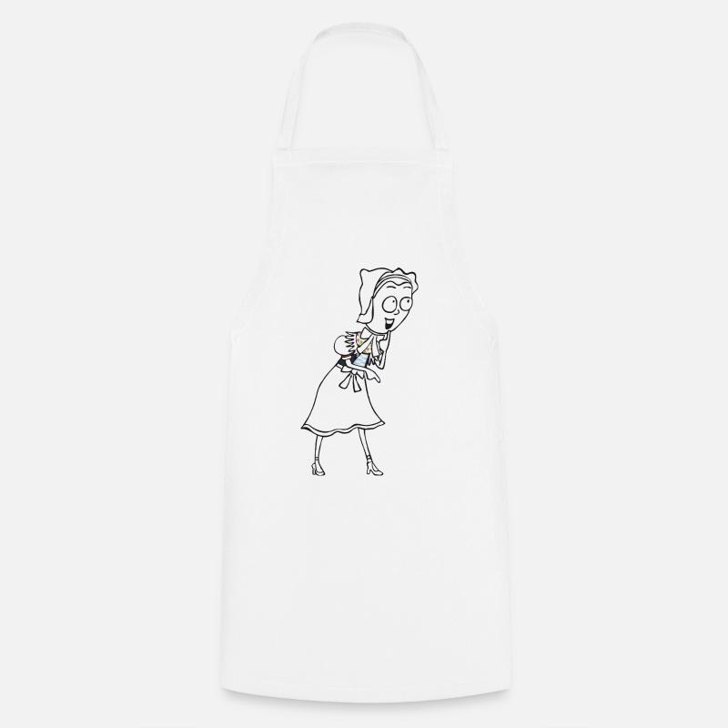 SERBSKA JANKA - contour - - Tablier de cuisine - blanc