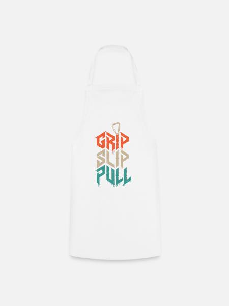 Grip, Slip, Pull, Klettergrunge, Grunge, - Kochschürze - Weiß