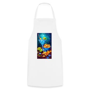 Blue cocktails and summer nachos - Cooking Apron - white - Front - AI Model Male 185 dark (185cm)