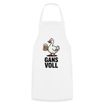 Biertrinkende Ente Cartoon - Kochschürze - Weiß - Vorne - AI Model Male 185 dark (185cm)