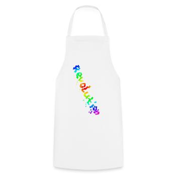 REVOLUTION (Regenbogen) - Kochschürze - Weiß - Vorne - AI Model Male 185 dark (185cm)