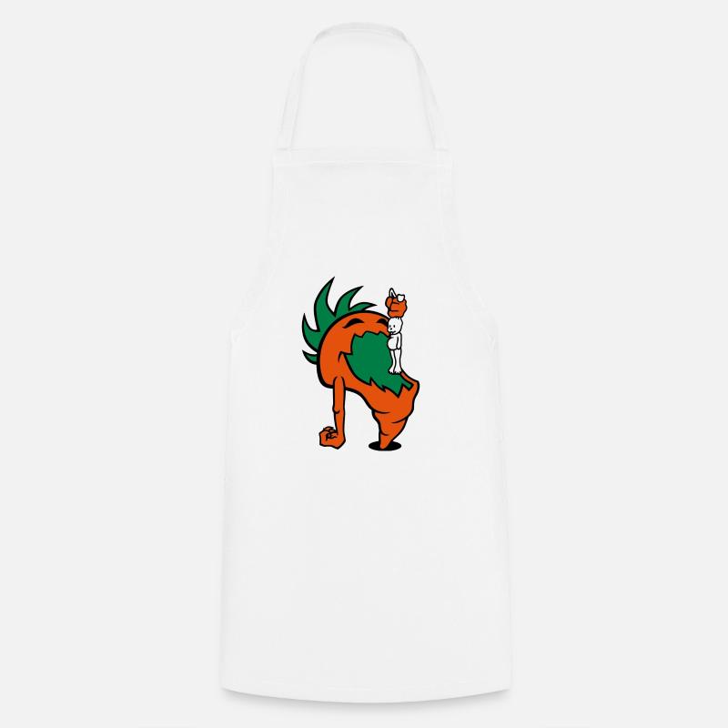 Hungry Carrot - Cooking Apron - white