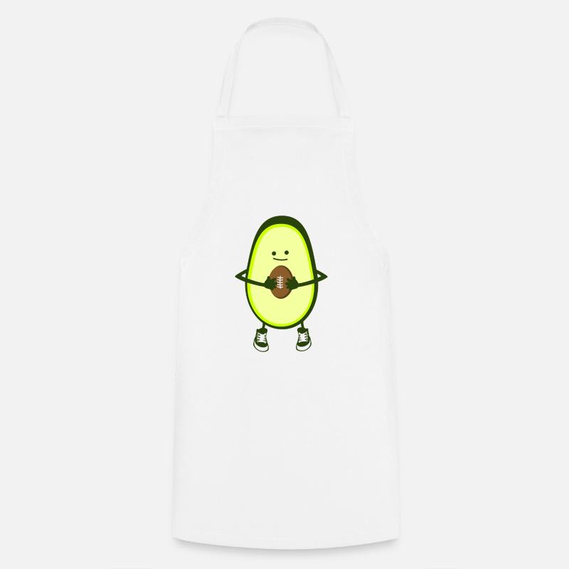 Rugby - Avocado - Cooking Apron - white