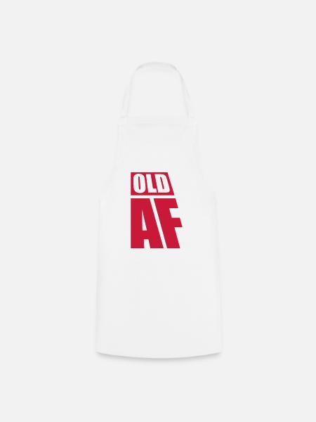 old AF Text Logo - Kochschürze - Weiß