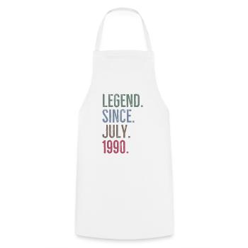 Légende depuis juillet 1990 - Tablier de cuisine - blanc - Devant - AI Model Male 185 dark (185cm)