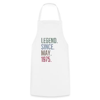 Légende depuis mai 1975 - Tablier de cuisine - blanc - Devant - AI Model Male 185 dark (185cm)