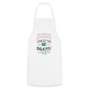 Love Funny Books Lover Book Fan Present Idea - Cooking Apron - white - Front - AI Model Male 185 dark (185cm)