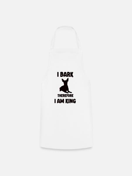 I bark therefore i am King chihuahua black - Kochschürze - Weiß