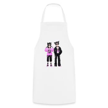 Cosplay Boy and Girl - Cooking Apron - white - Front - AI Model Male 185 dark (185cm)