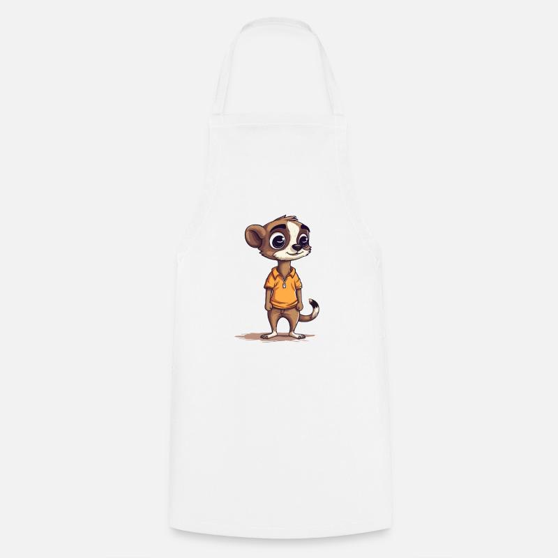 Cool Mongoose - Cooking Apron - white