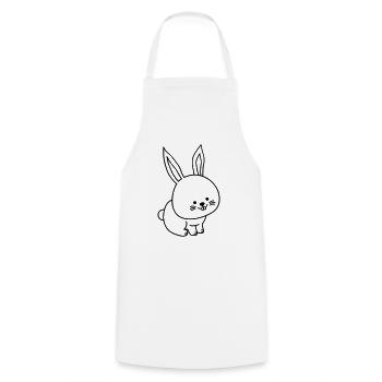 hare - Cooking Apron - white - Front - AI Model Male 185 dark (185cm)
