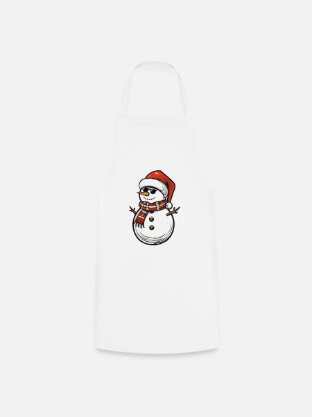 schneemann cool santa - Kochschürze - Weiß