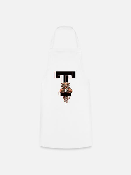 Tiger Buchstabe T - Geschenkidee - Kochschürze - Weiß