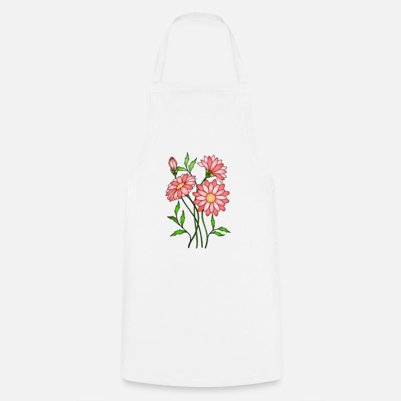 Fleur - Tablier de cuisine - blanc