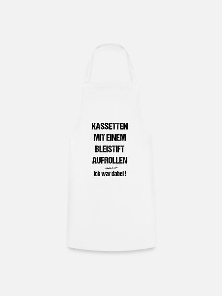 Kassetten mit einem Bleistift aufrollen - Kochschürze - Weiß