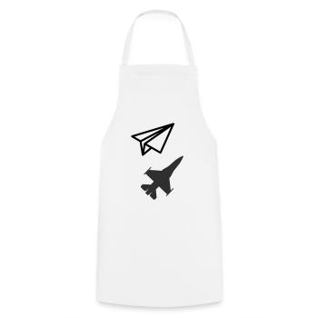 Paper airplane - Keeping your child's soul - Cooking Apron - white - Front - AI Model Male 185 dark (185cm)