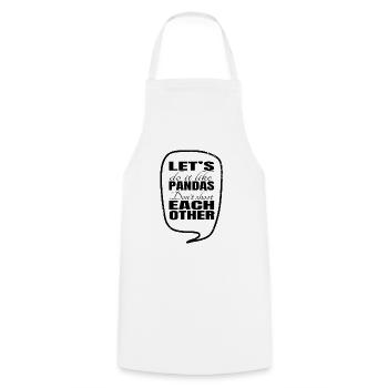 Déclaration anti-guerre présent symbole de paix citation cool - Tablier de cuisine - blanc - Devant - AI Model Male 185 dark (185cm)