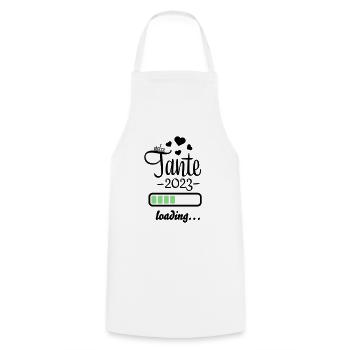 tante 2023 - Kochschürze - Weiß - Vorne - AI Model Male 185 dark (185cm)