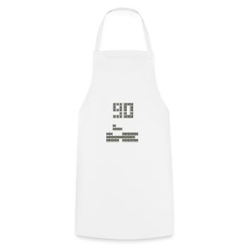 90s retro - Cooking Apron - white - Front - AI Model Male 185 dark (185cm)