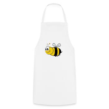 grosse abeille - Tablier de cuisine - blanc - Devant - AI Model Male 185 dark (185cm)
